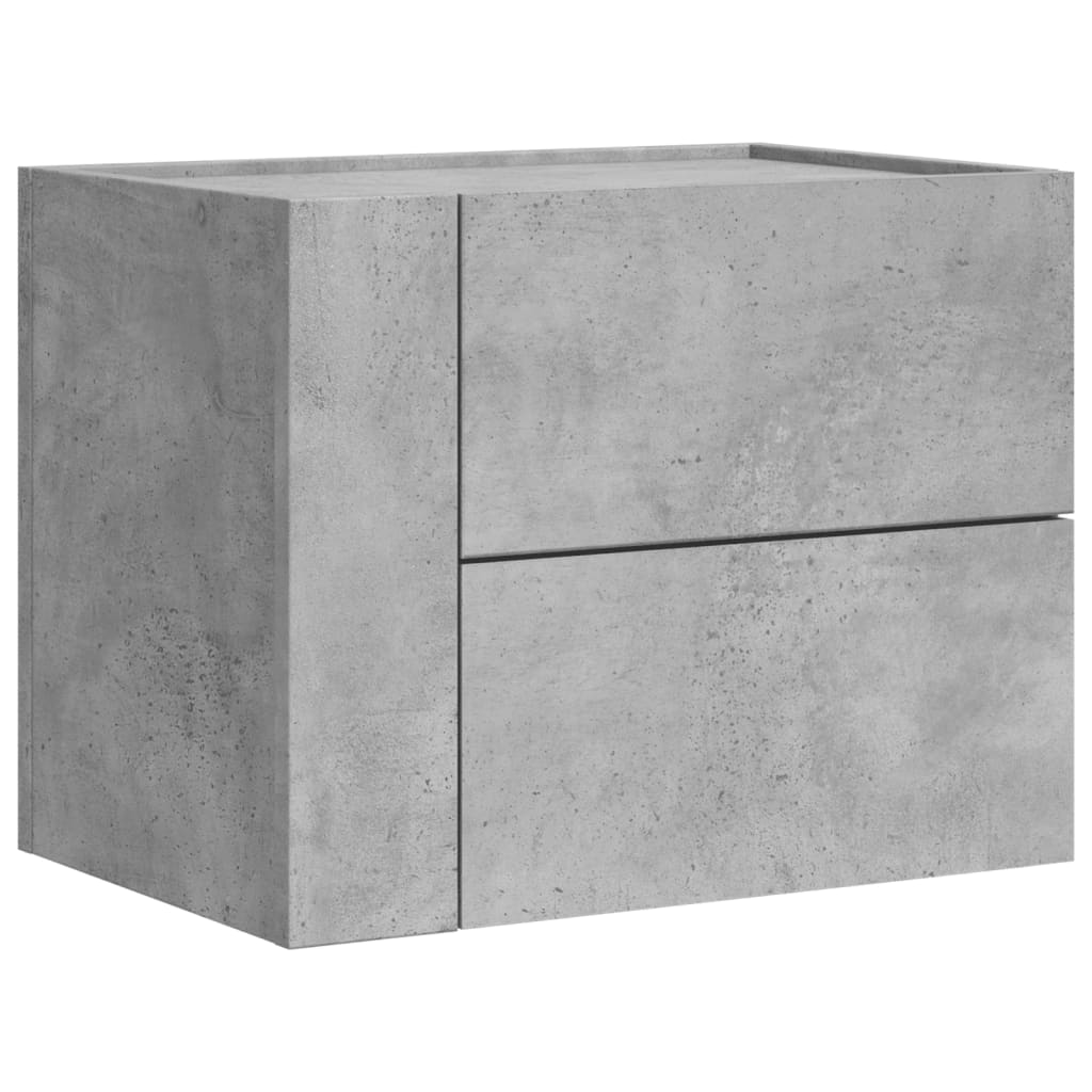 vidaXL Κομοδίνο Επιτοίχιο Γκρι Σκυροδέματος 45x30x35 εκ.