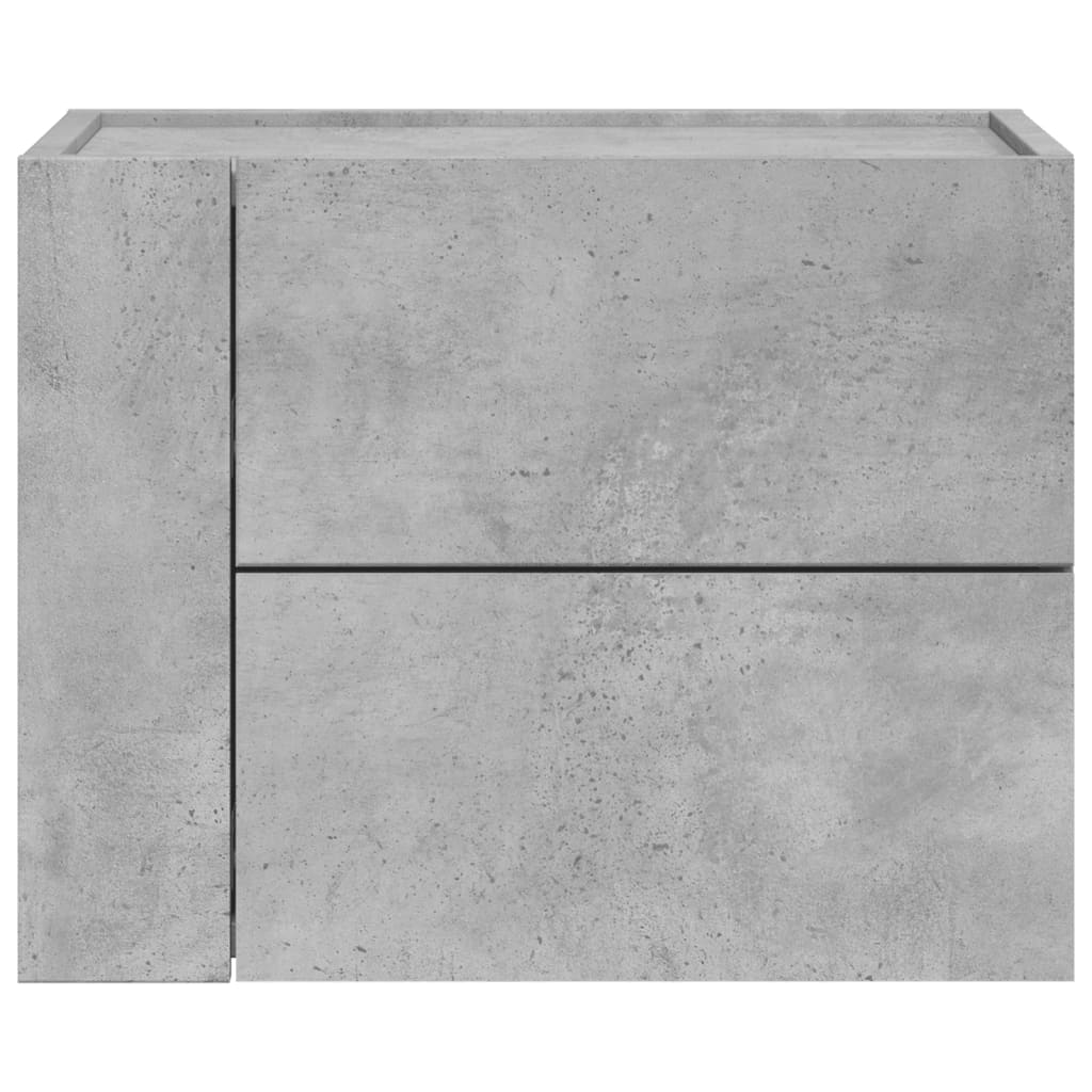 vidaXL Κομοδίνο Επιτοίχιο Γκρι Σκυροδέματος 45x30x35 εκ.