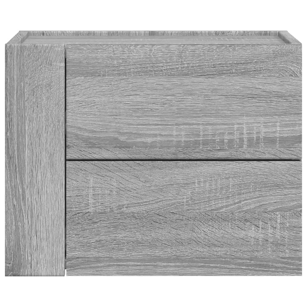 vidaXL Κομοδίνα Επιτοίχια Γκρι Sonoma 45x30x35 εκ.