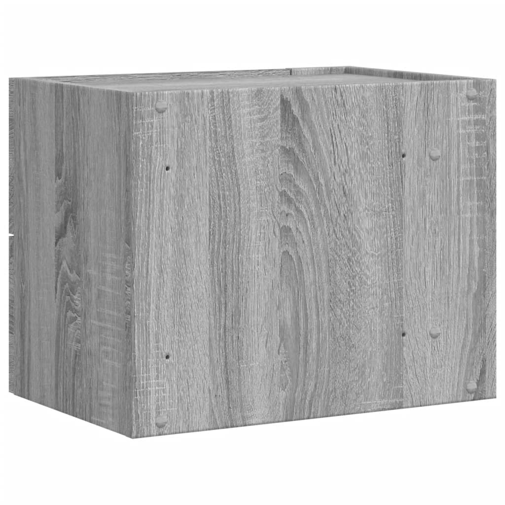 vidaXL Κομοδίνα Επιτοίχια Γκρι Sonoma 45x30x35 εκ.