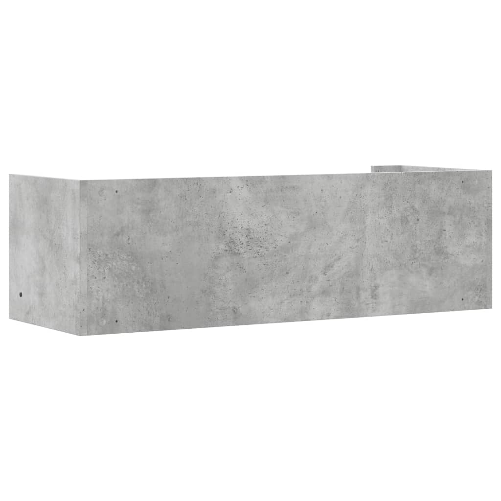 vidaXL Ραφιέρα Τοίχου Γκρι Σκυροδέματος 100x35x30,5εκ. από Επεξ. Ξύλο