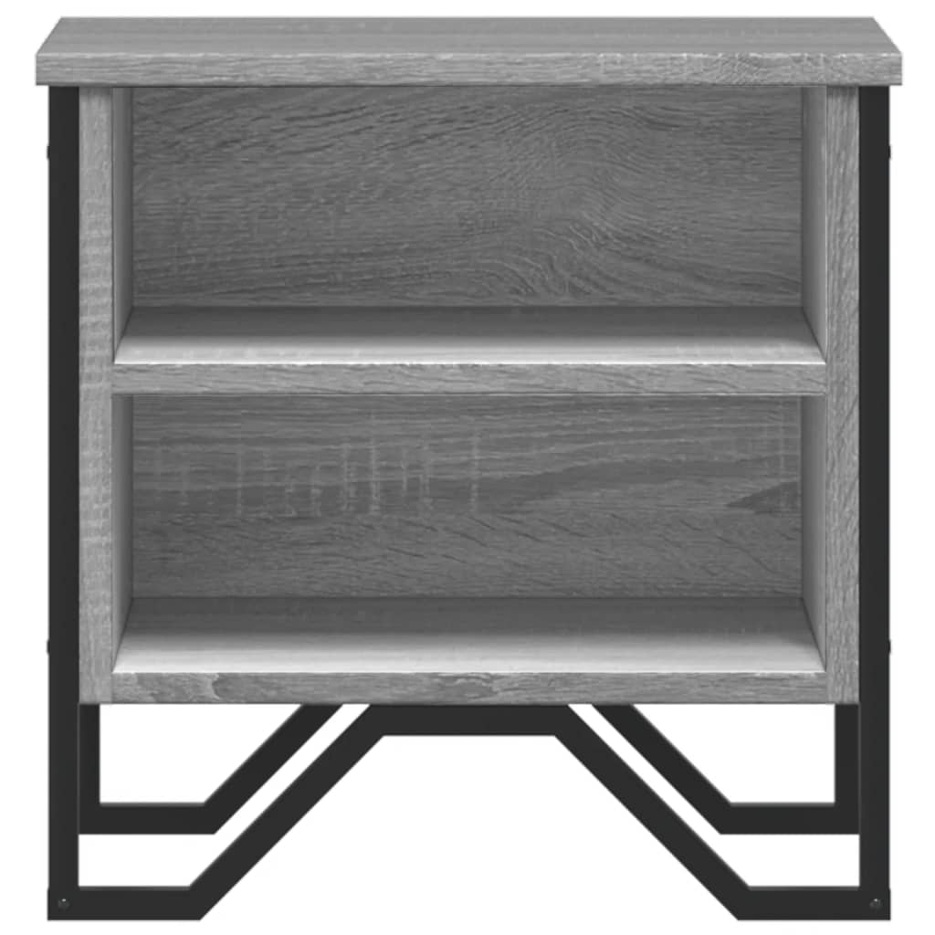 vidaXL Κομοδίνο Χρώμα 2 τεμ. Γκρι Sonoma 40x30x40 εκ. από Επεξ. Ξύλο