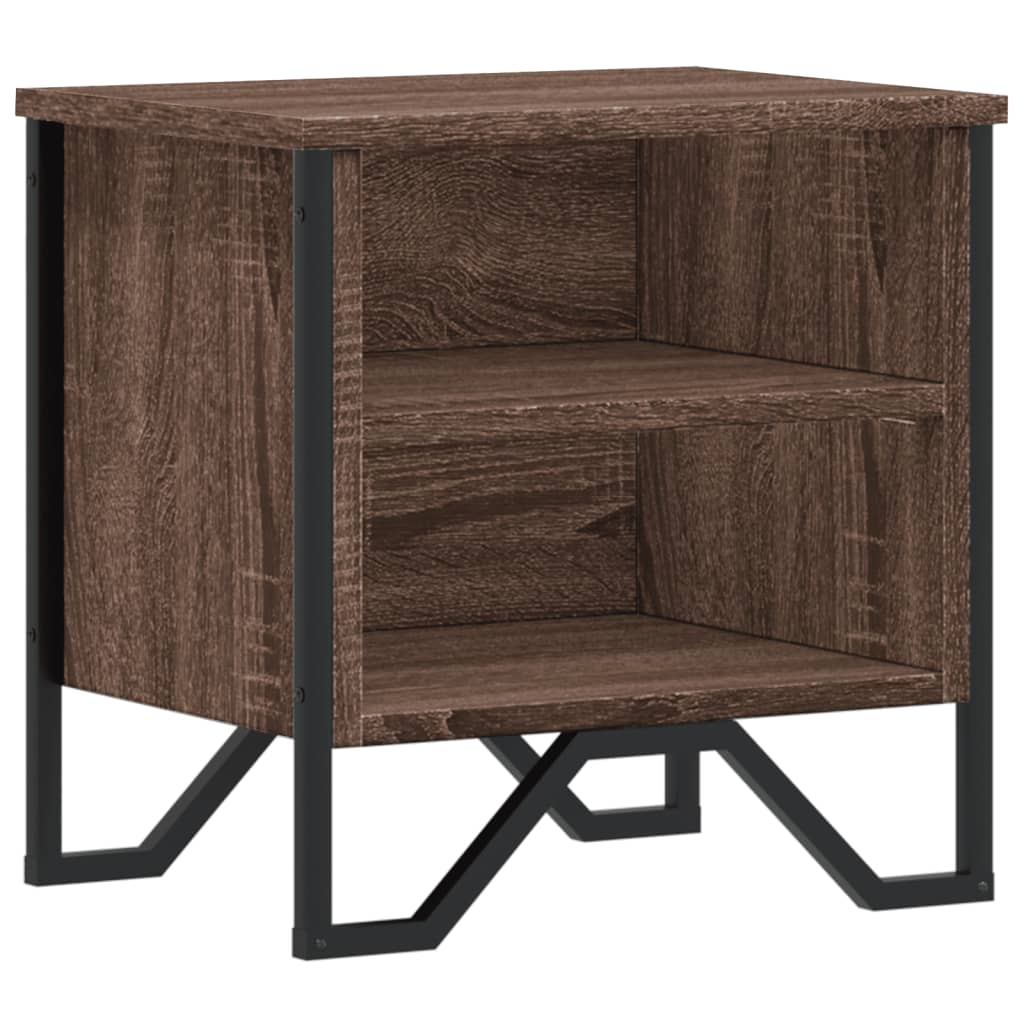 vidaXL Κομοδίνο Χρώμα Καφέ Δρυς 40 x 30 x 40 εκ. Επεξεργασμένο Ξύλο