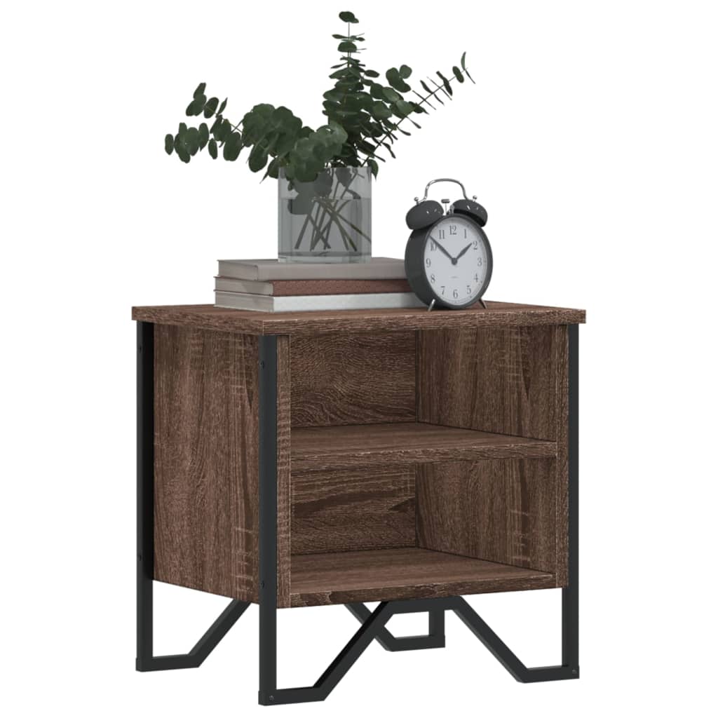 vidaXL Κομοδίνο Χρώμα Καφέ Δρυς 40 x 30 x 40 εκ. Επεξεργασμένο Ξύλο