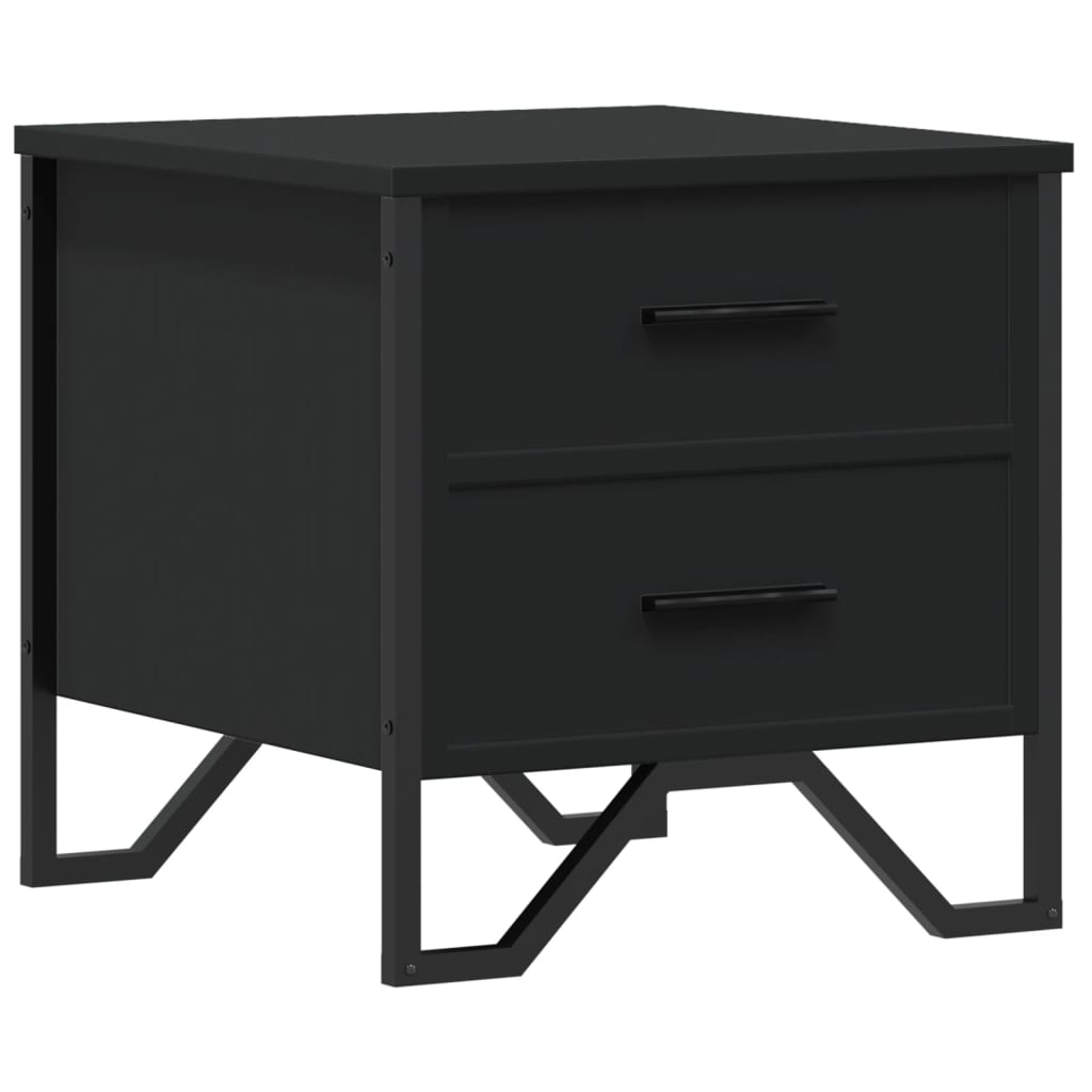 vidaXL Κομοδίνο Μαύρο 40x41x40 εκ. από Επεξεργασμένο Ξύλο