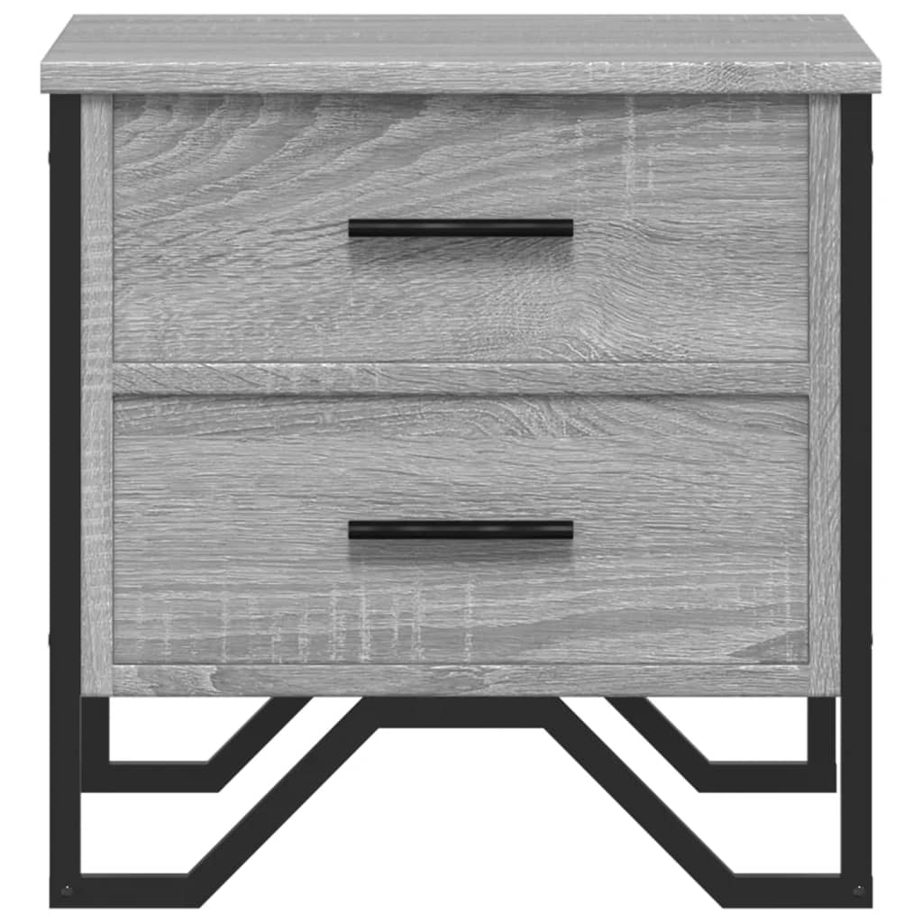 vidaXL Κομοδίνα 2 τεμ. Γκρι Sonoma 40x41x40 εκ. από Επεξεργ. Ξύλο