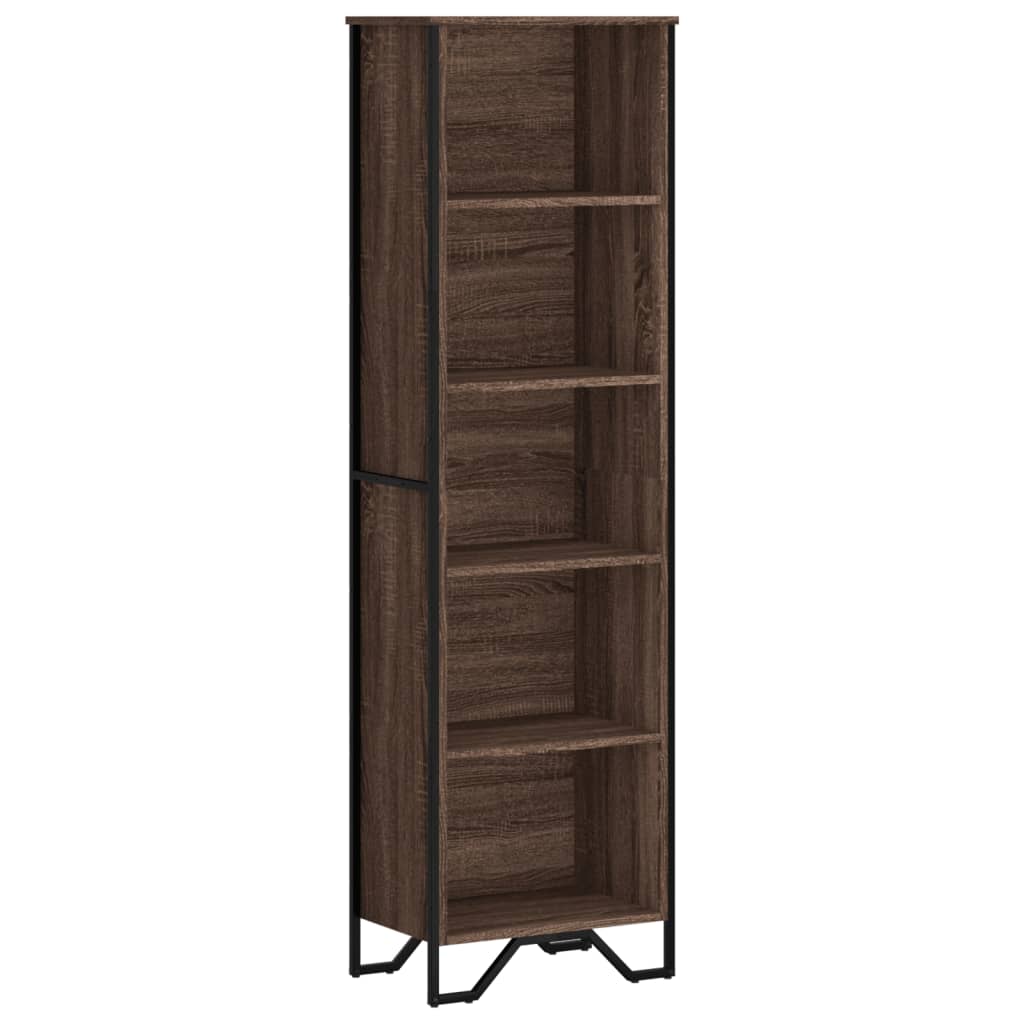 vidaXL Βιβλιοθήκη Καφέ Δρυς 50x31x169 εκ. από Επεξεργασμένο Ξύλο