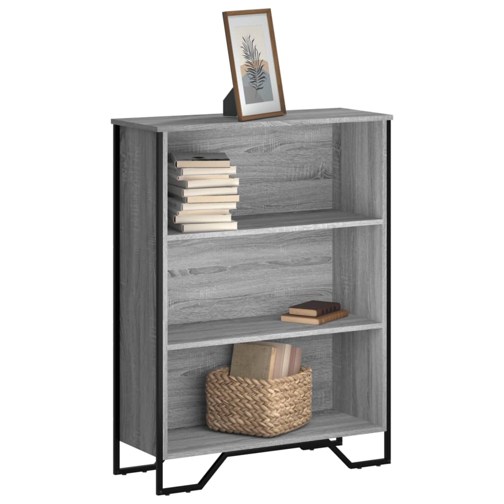 vidaXL Βιβλιοθήκη Γκρι Sonoma 80x31x106 εκ. από Επεξεργ. Ξύλο