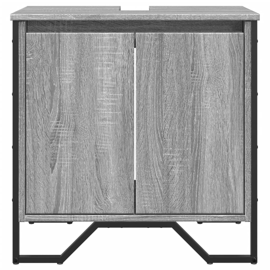 vidaXL Ντουλάπι Νιπτήρα Μπάνιου Γκρι Sonoma 60x35x60 εκ. Επεξ. Ξύλο