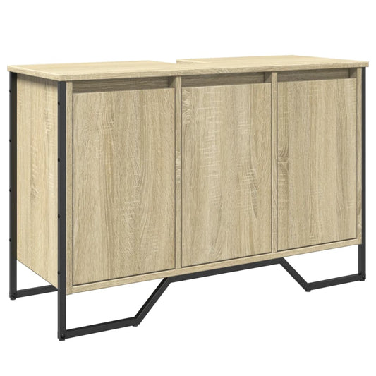 vidaXL Ντουλάπι Νιπτήρα Μπάνιου Sonoma Δρυς 91x35x60 εκ. Επεξ. Ξύλο