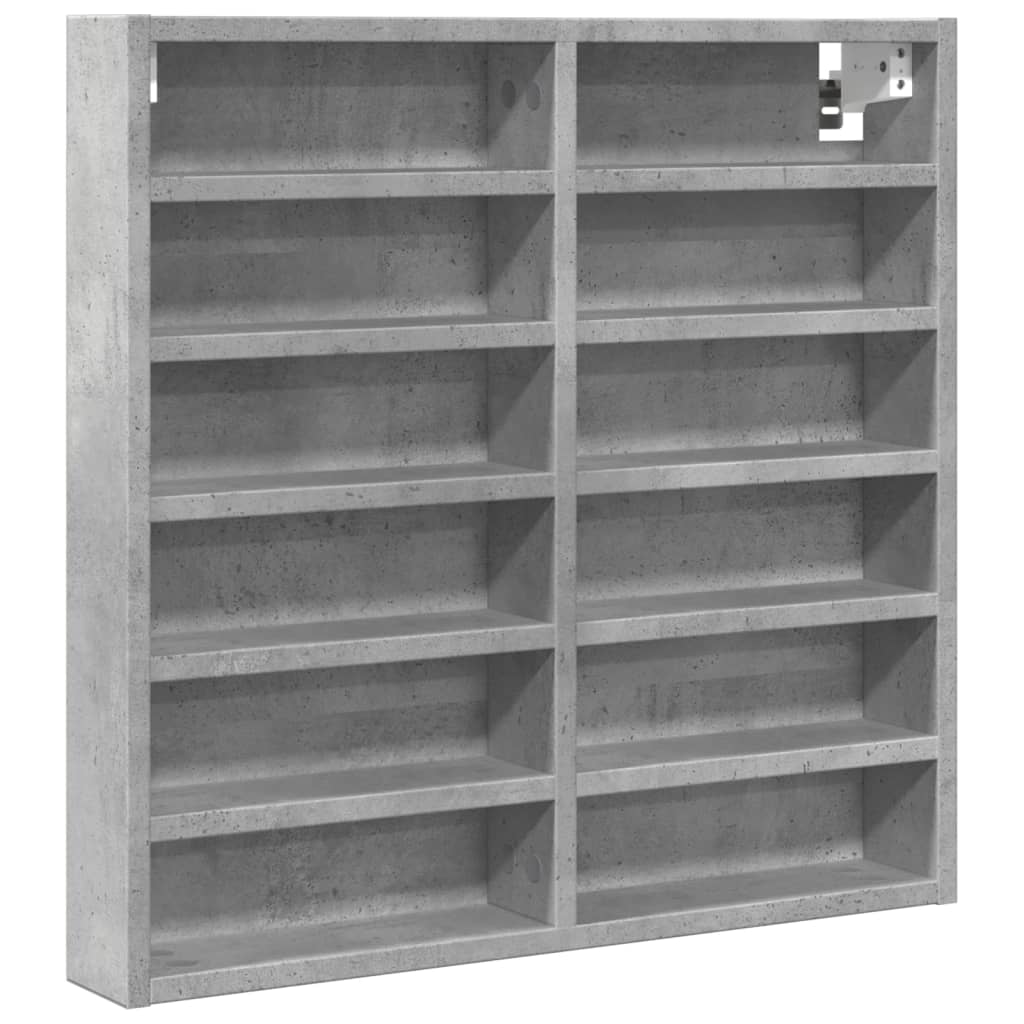 vidaXL Βιτρίνα Γκρι Σκυροδέματος 60x8,5x58 εκ. από Επεξεργασμένο Ξύλο