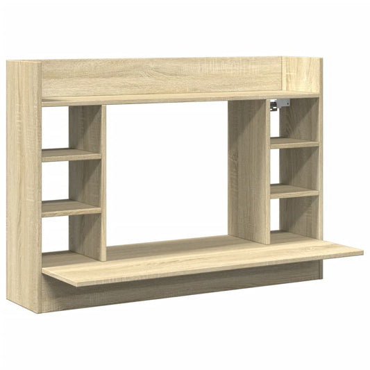 vidaXL Γραφείο Τοίχου Sonoma Δρυς 105x48x75 εκ. από Επεξεργασμένο Ξύλο
