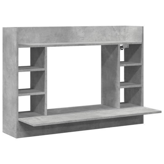 vidaXL Γραφείο Τοίχου Γκρι Σκυρ. 105x48x75 εκ. από Επεξεργασμένο Ξύλο