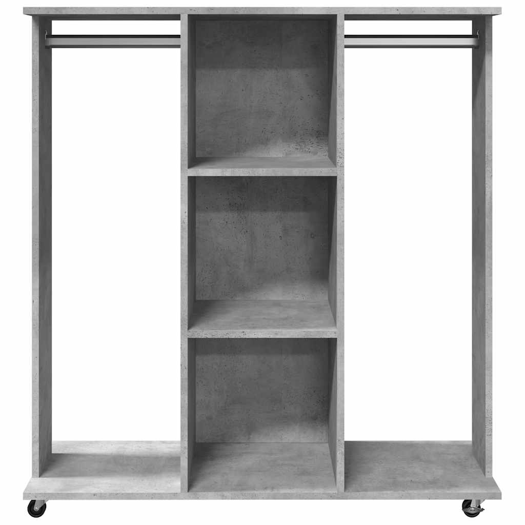 vidaXL Ντουλάπα με Ροδάκια Γκρι Σκυρ. 102x38x110εκ. Επεξεργασμένο Ξύλο