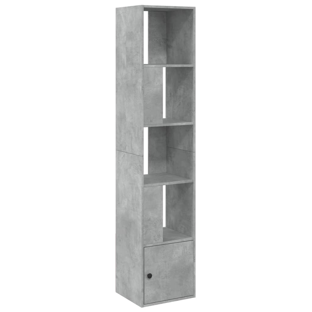 vidaXL Βιβλιοθήκη Γκρι Σκυροδέματος 40x36x189 εκ. Επεξεργ. Ξύλο