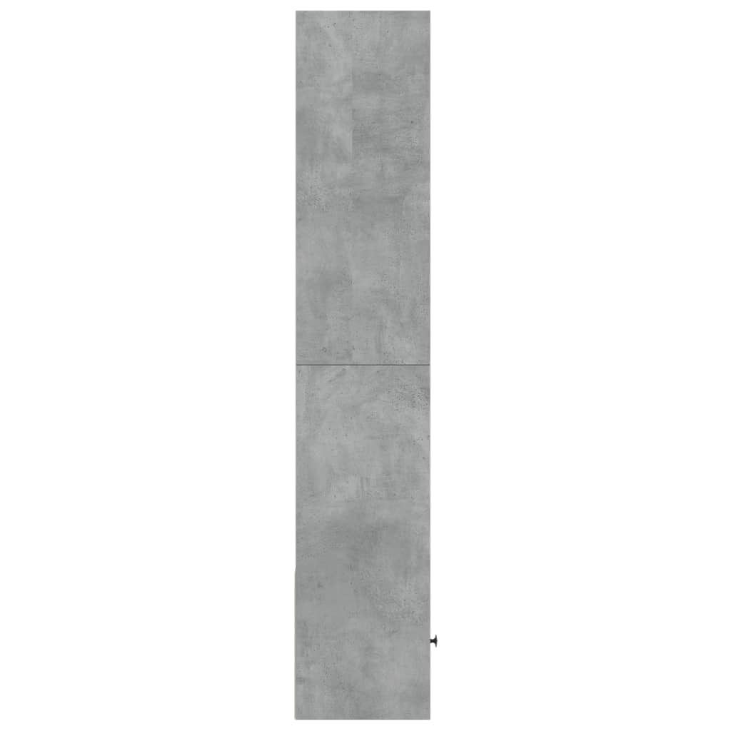 vidaXL Βιβλιοθήκη Γκρι Σκυροδέματος 40x36x189 εκ. Επεξεργ. Ξύλο