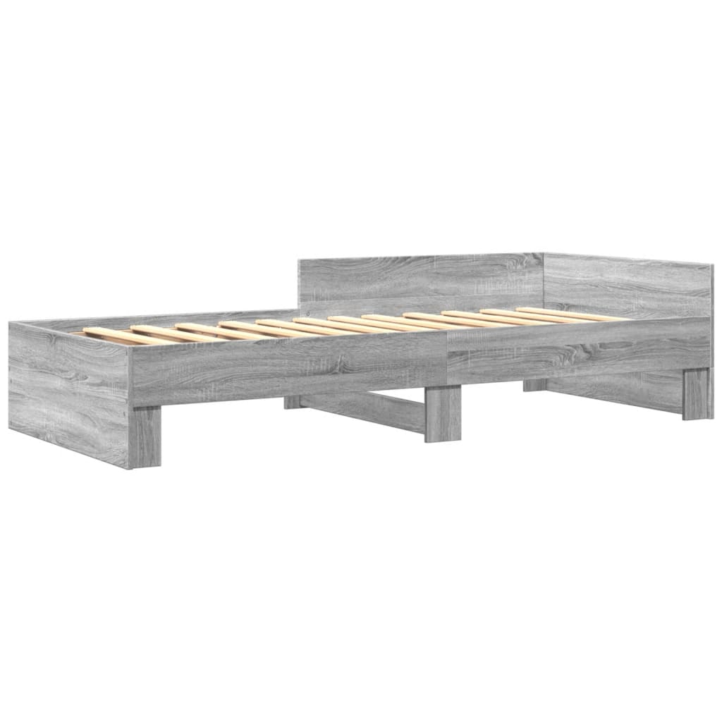 vidaXL Πλαίσιο Κρεβατιού Γκρι Sonoma 100x200 εκ. Επεξεργασμένο Ξύλο