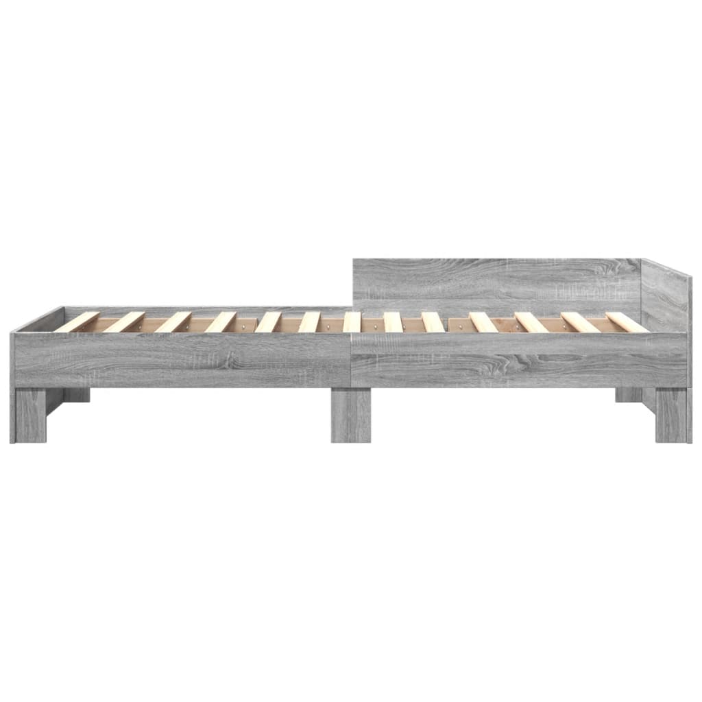 vidaXL Πλαίσιο Κρεβατιού Γκρι Sonoma 100x200 εκ. Επεξεργασμένο Ξύλο