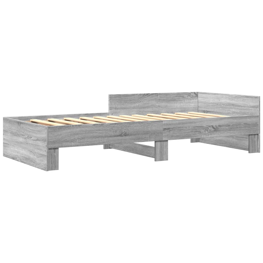 vidaXL Πλαίσιο Κρεβατιού Γκρι Sonoma 75x190 εκ. Επεξεργασμένο Ξύλο