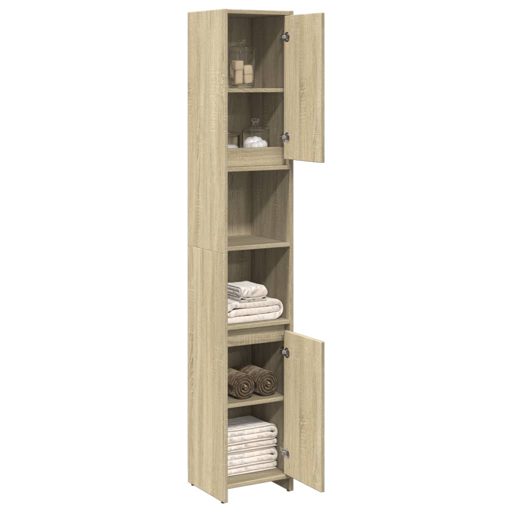 vidaXL Στήλη Μπάνιου Sonoma Δρυς 30 x 30 x 183,5 εκ. από Ξύλο