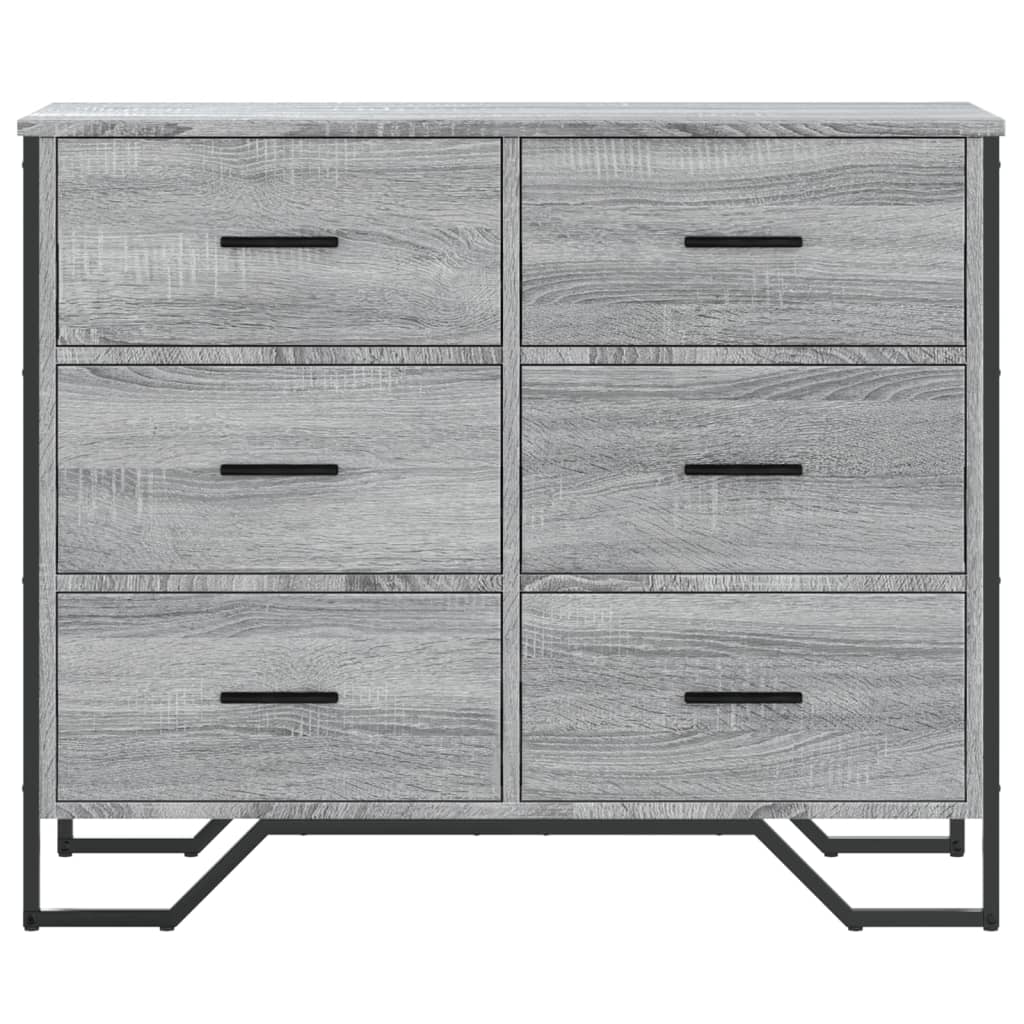 vidaXL Συρταριέρα Γκρι Sonoma 91x35,5x74,5 εκ. από Επεξεργ. Ξύλο