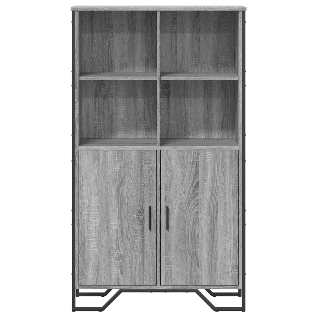 vidaXL Ντουλάπι Γκρι Sonoma 79,5x35,5x137,5 εκ. Επεξεργασμένο Ξύλο