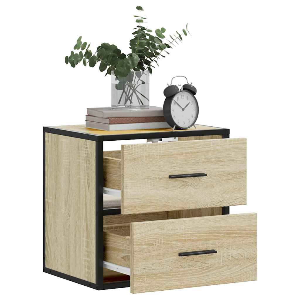 vidaXL Επίτοιχα κομοδίνα 2 τεμάχια Sonoma Oak 40x31x39,5 cm