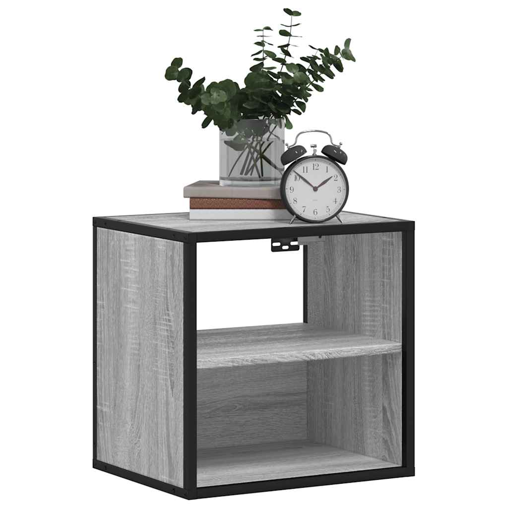 vidaXL Επίτοιχα κομοδίνα 2 τεμάχια Γκρι Sonoma 40x31x39,5 cm