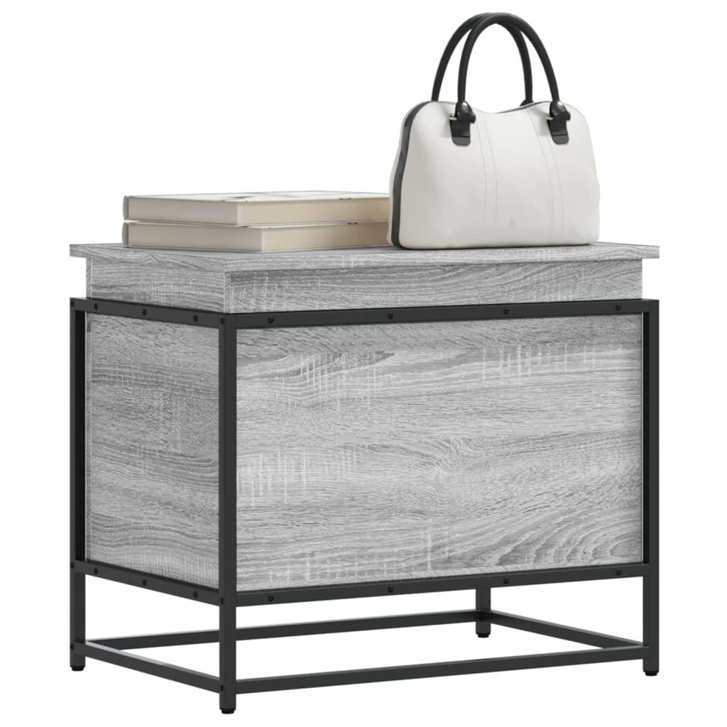 vidaXL Κουτί Αποθήκευσης με Γκρι Sonoma 60x40x51,5 εκ. Επεξ. Ξύλο