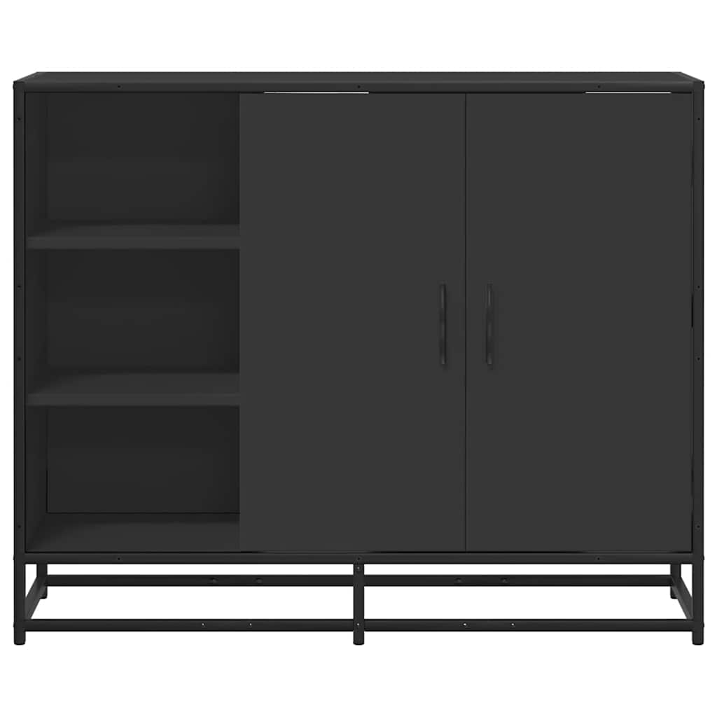 vidaXL Συρταριέρα Μαύρη 92x35x76 εκ. από Επεξεργασμένο Ξύλο