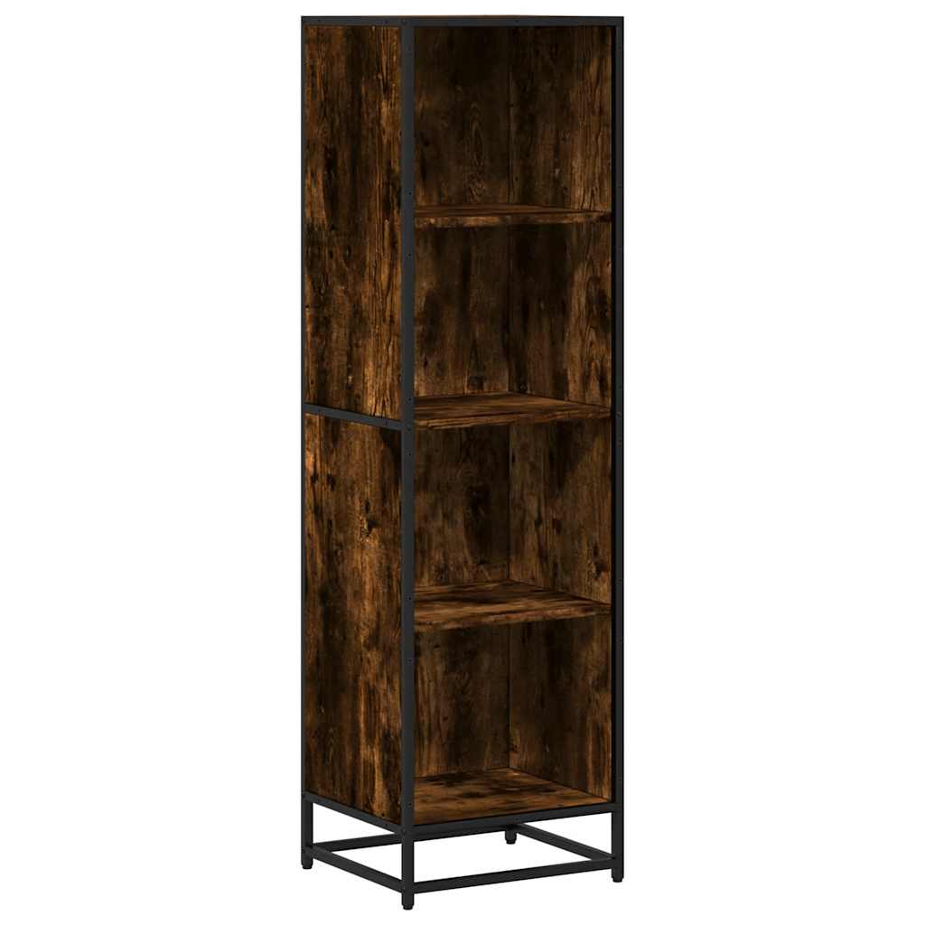 vidaXL Βιβλιοθήκη Καπνιστή Δρυς 40x35x139 εκ. από Επεξεργασμένο Ξύλο