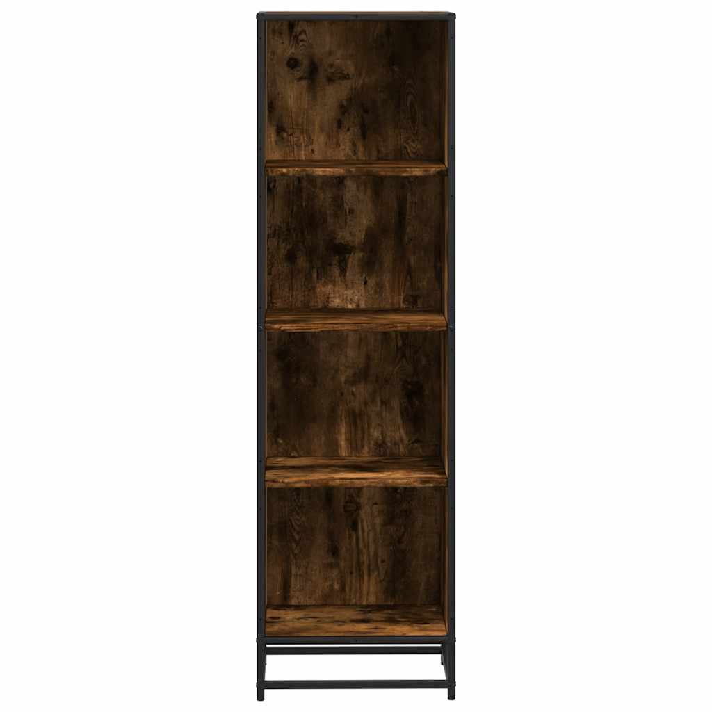 vidaXL Βιβλιοθήκη Καπνιστή Δρυς 40x35x139 εκ. από Επεξεργασμένο Ξύλο