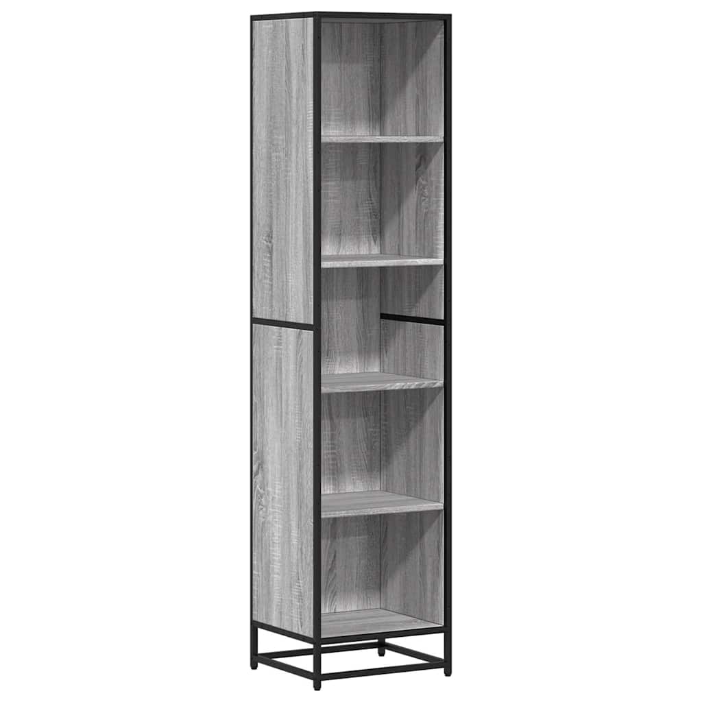 vidaXL Βιβλιοθήκη Γκρι Sonoma 40x35x170,5 εκ. από Επεξεργασμένο Ξύλο