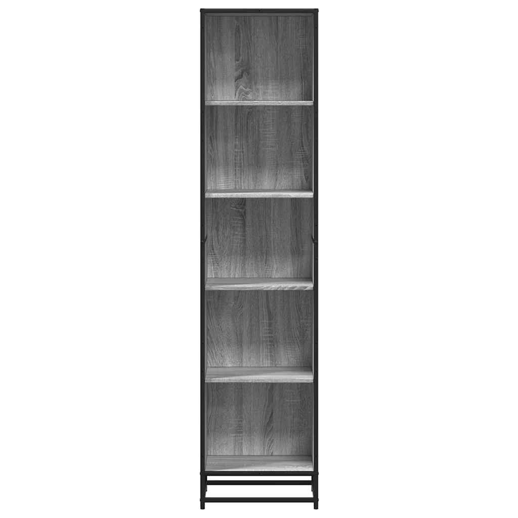vidaXL Βιβλιοθήκη Γκρι Sonoma 40x35x170,5 εκ. από Επεξεργασμένο Ξύλο
