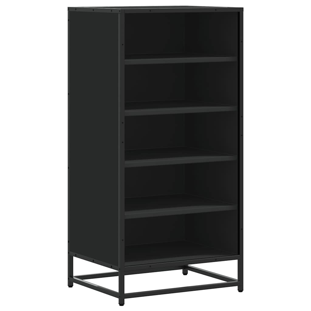 vidaXL Παπουτσοθήκη Μαύρο 48x38x97,5 εκ. από Επεξεργασμένο Ξύλο