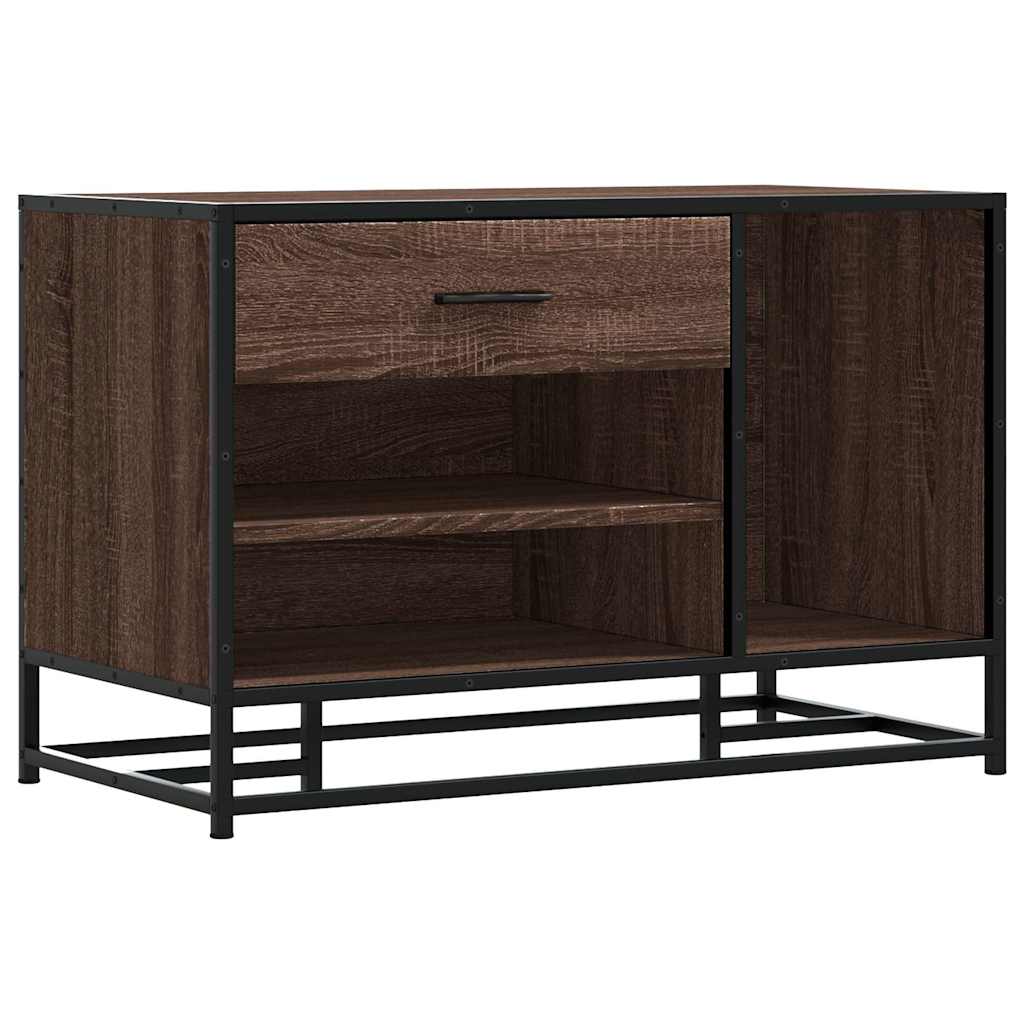 vidaXL Πάγκος παπουτσιών καφέ δρυς 80x40x53,5 cm