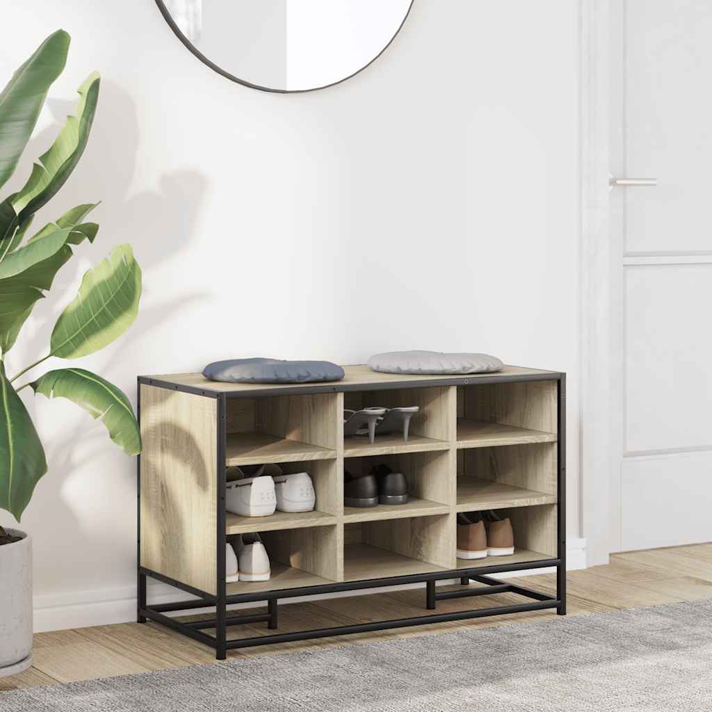 Πάγκος παπουτσιών vidaXL Sonoma Oak 84x40x53,5 cm