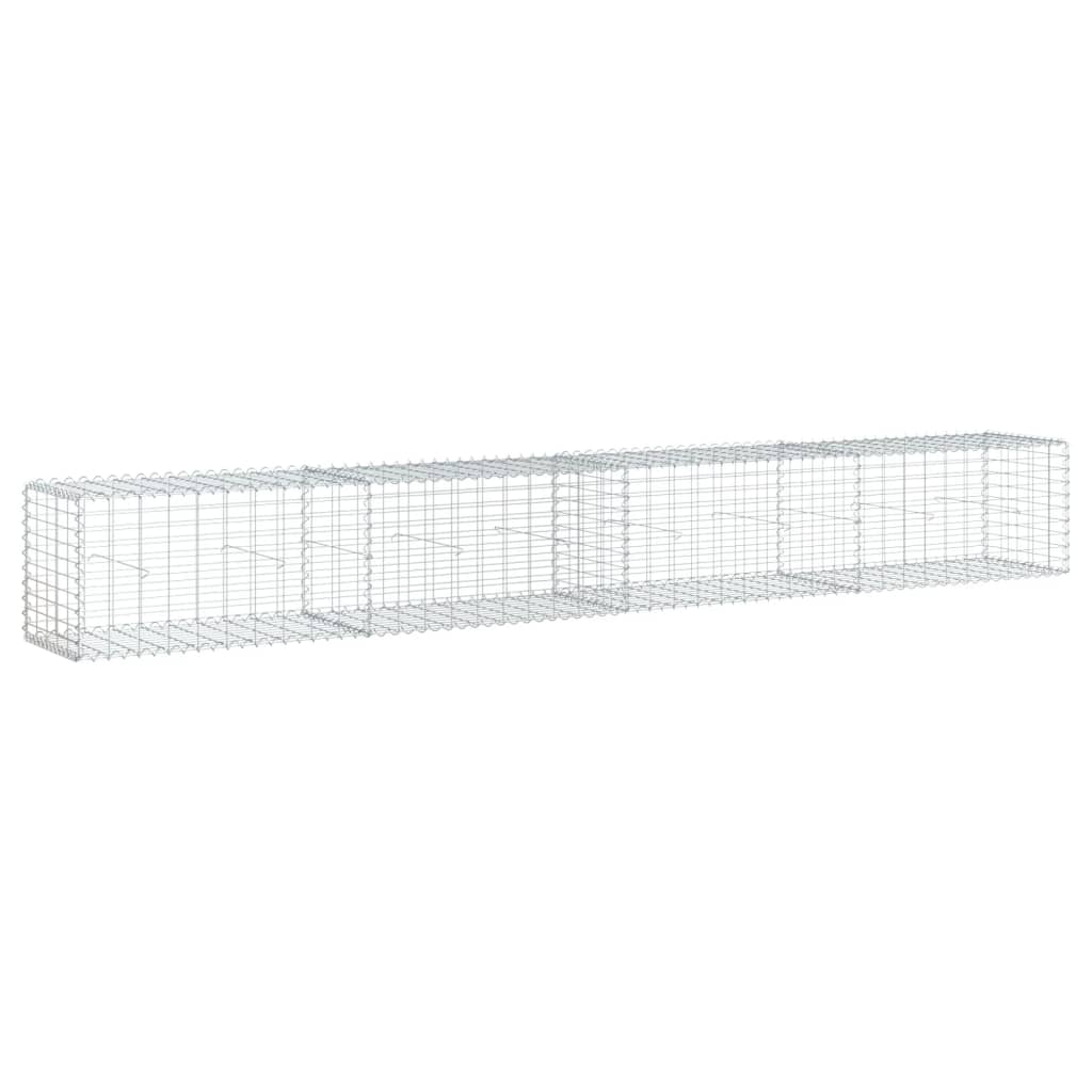 vidaXL Συρματοκιβώτιο με Κάλυμμα 400x50x50 εκ. από Γαλβανισμένο Χάλυβα