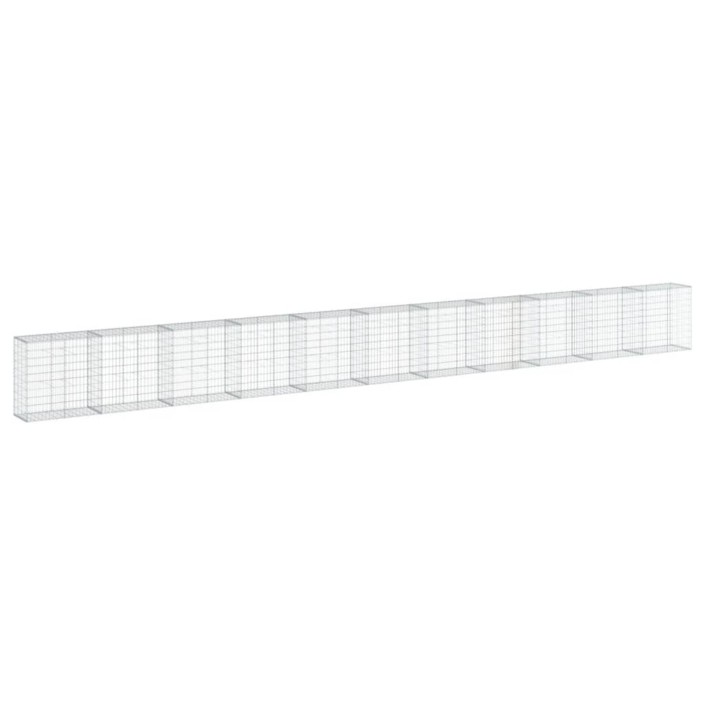 vidaXL Συρματοκιβώτιο με Κάλυμμα 1100x50x100εκ από Γαλβανισμένο Χάλυβα