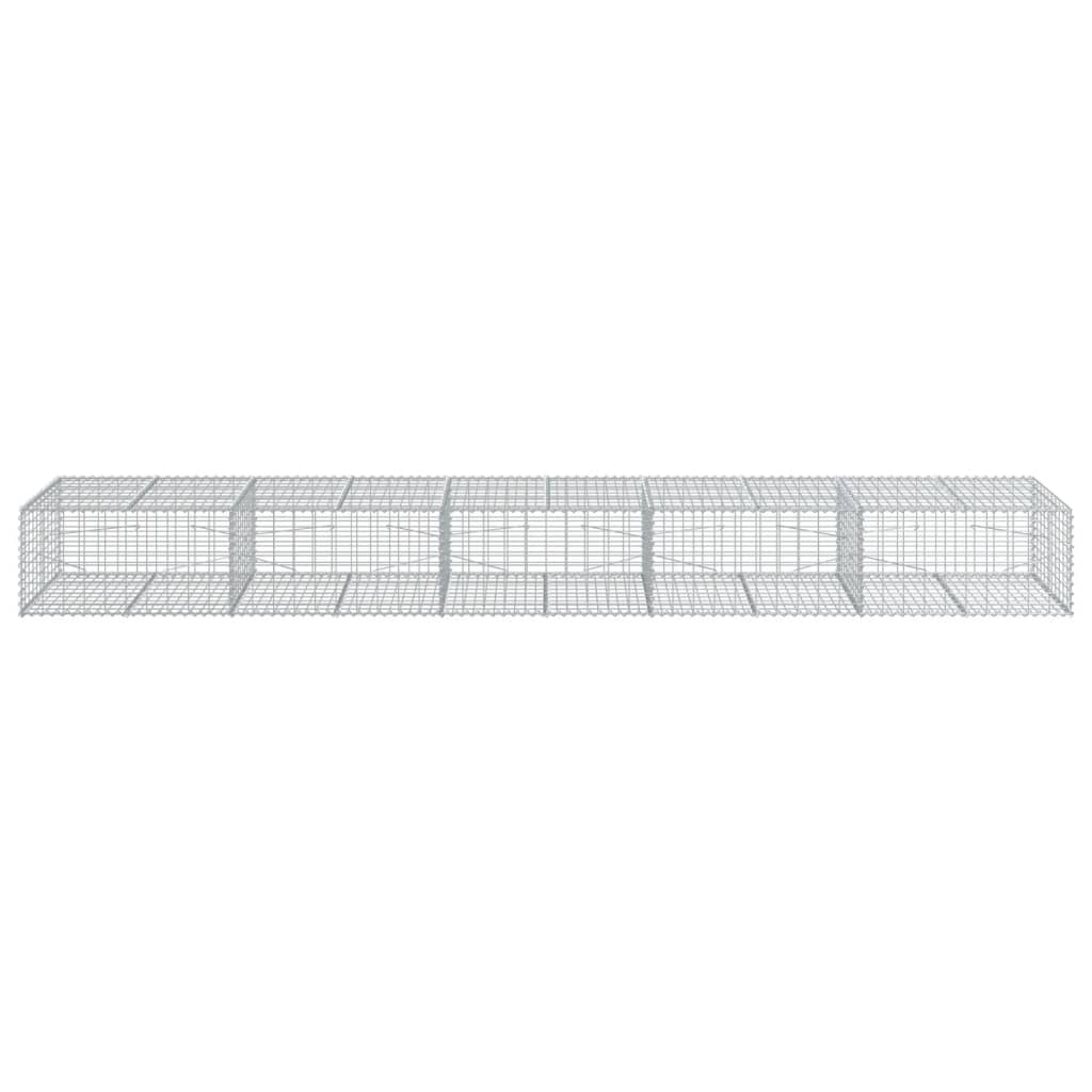 vidaXL Συρματοκιβώτιο με Κάλυμμα 500x100x50εκ. από Γαλβανισμένο Χάλυβα