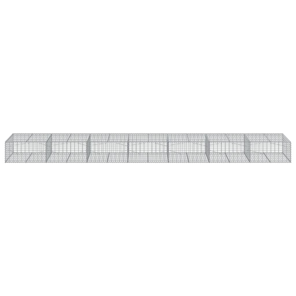 vidaXL Συρματοκιβώτιο με Κάλυμμα 700x100x50εκ. από Γαλβανισμένο Χάλυβα