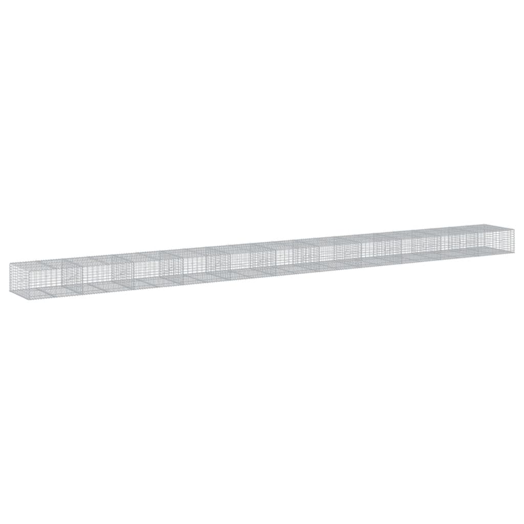 vidaXL Συρματοκιβώτιο με Κάλυμμα 1100x100x50εκ από Γαλβανισμένο Χάλυβα