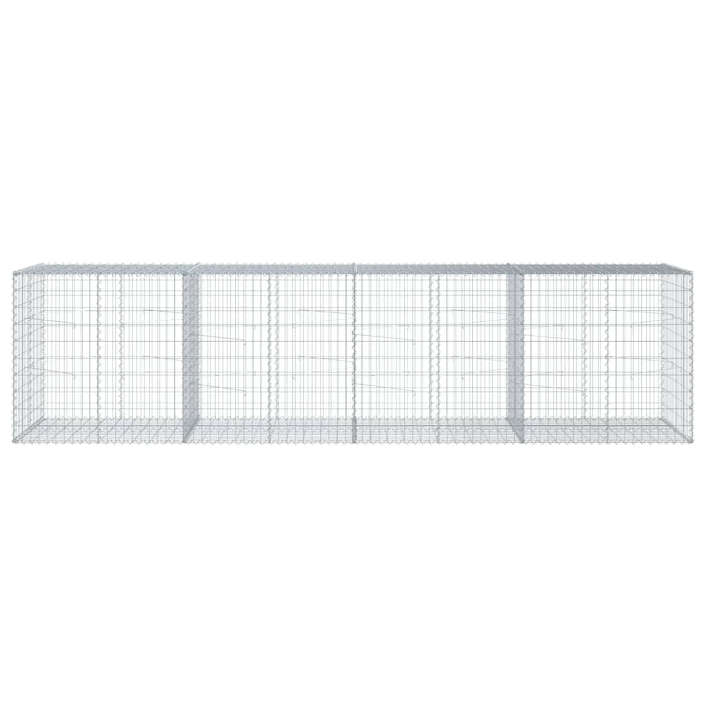 vidaXL Συρματοκιβώτιο με Κάλυμμα 400x100x100εκ από Γαλβανισμένο Χάλυβα