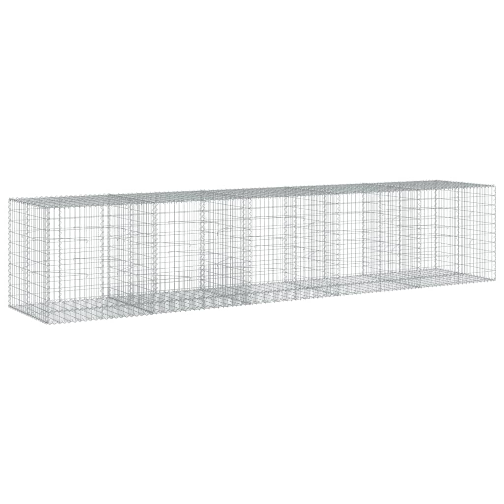 vidaXL Συρματοκιβώτιο με Κάλυμμα 500x100x100εκ από Γαλβανισμένο Χάλυβα
