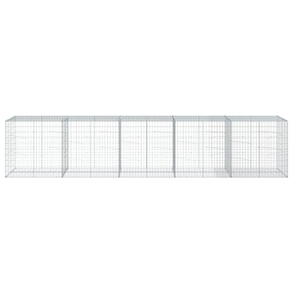 vidaXL Συρματοκιβώτιο με Κάλυμμα 500x100x100εκ από Γαλβανισμένο Χάλυβα