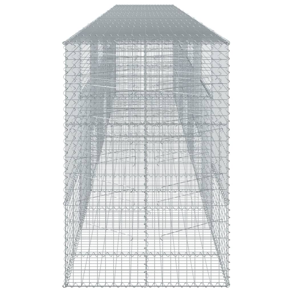 vidaXL Συρματοκιβώτιο με Κάλυμμα 800x100x150εκ από Γαλβανισμένο Χάλυβα