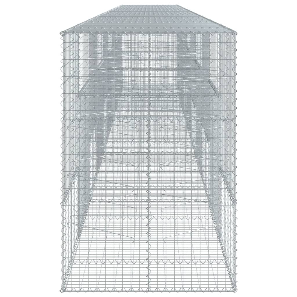 vidaXL Συρματοκιβώτιο με Κάλυμμα 1000x100x150 εκ. Γαλβανισμένο Χάλυβα