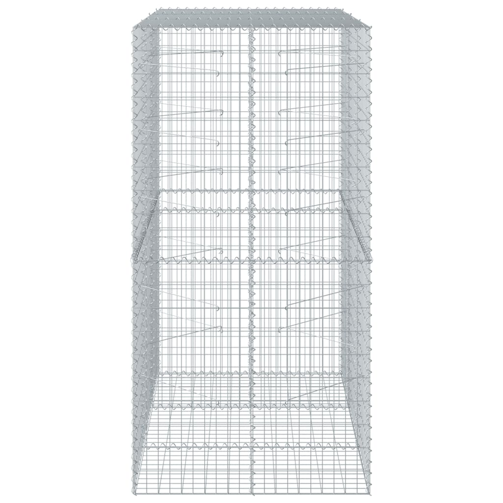 vidaXL Συρματοκιβώτιο με Κάλυμμα 150x100x200εκ από Γαλβανισμένο Χάλυβα
