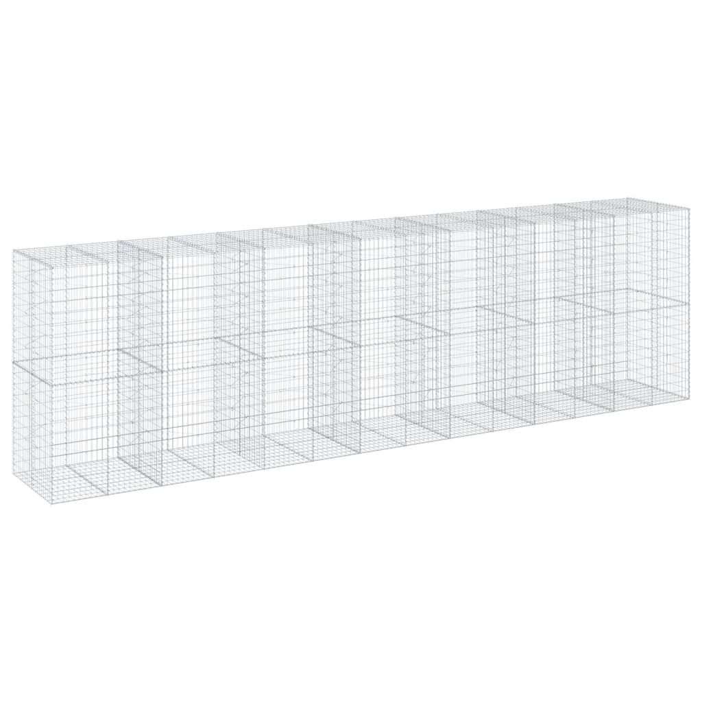 vidaXL Συρματοκιβώτιο με Κάλυμμα 700x100x200εκ από Γαλβανισμένο Χάλυβα