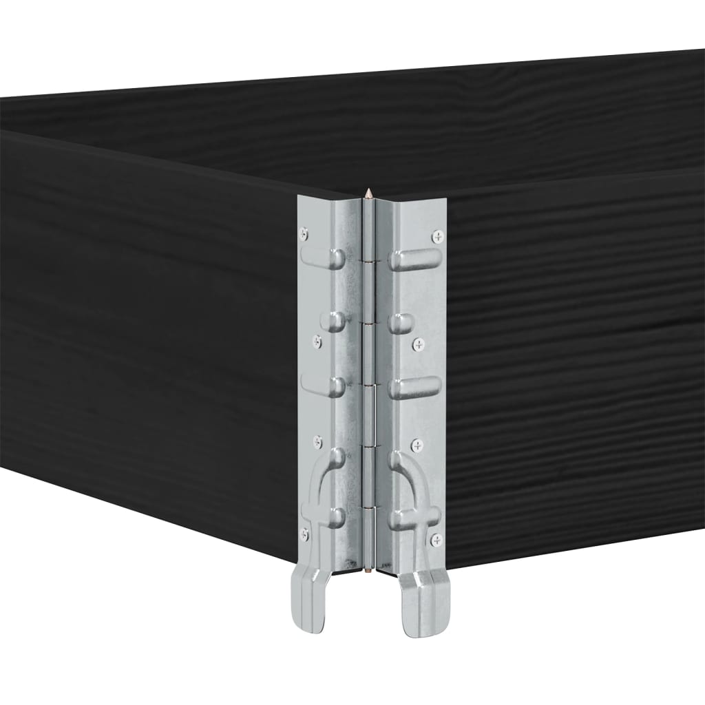 vidaXL Κολάρο Παλέτας Μαύρο 150x50 εκ. από Μασίφ Ξύλο Πεύκου